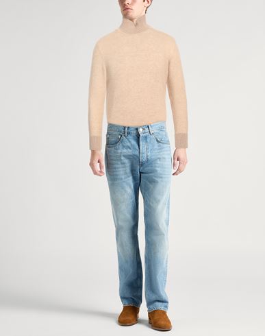 Lardini Man Turtleneck Beige Size L Alpaca wool, Nylon, Wool