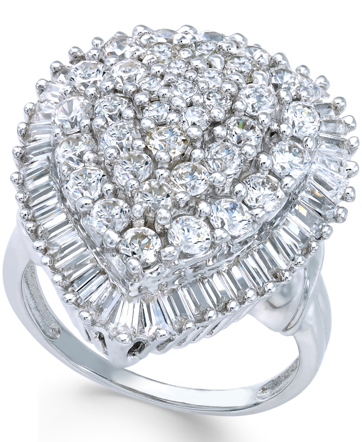 Diamond Statement Ring (3 ct. t.w.) in 14k White Gold - White Gold
