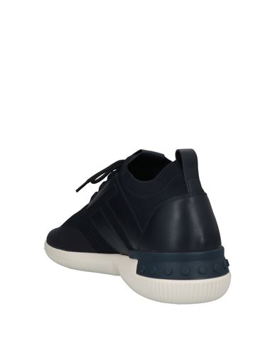 Tod's No_code Man Sneakers Blue Size 6 Soft Leather, Textile fibers