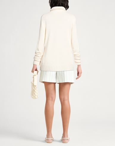 Woman Turtleneck Cream Size 10 Cashmere