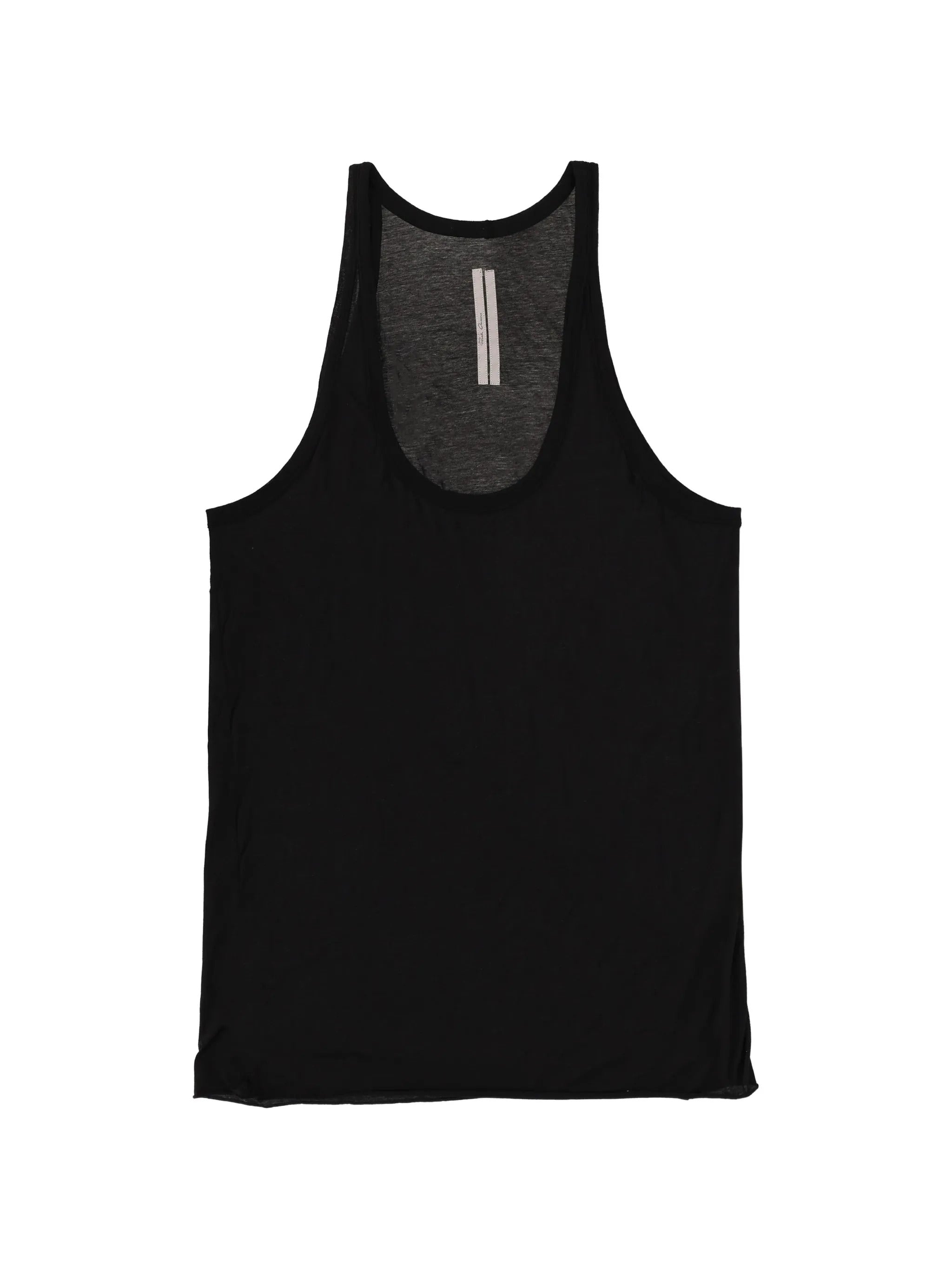 Ponyskin Tank Top with Plunge Neckline and Raw-Cut Hem