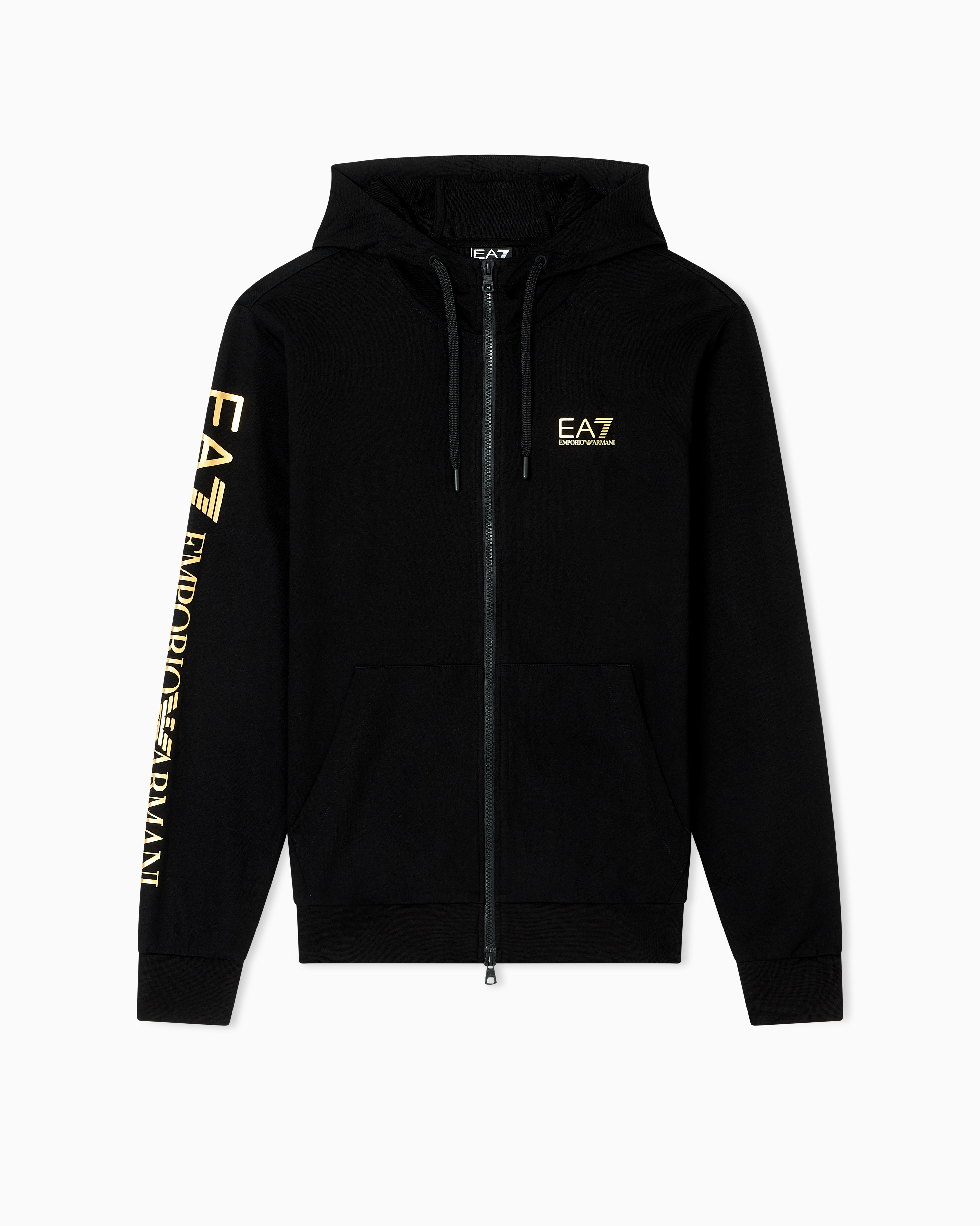 Logo zip up sweatshirt in cotton with a hood Logo Series