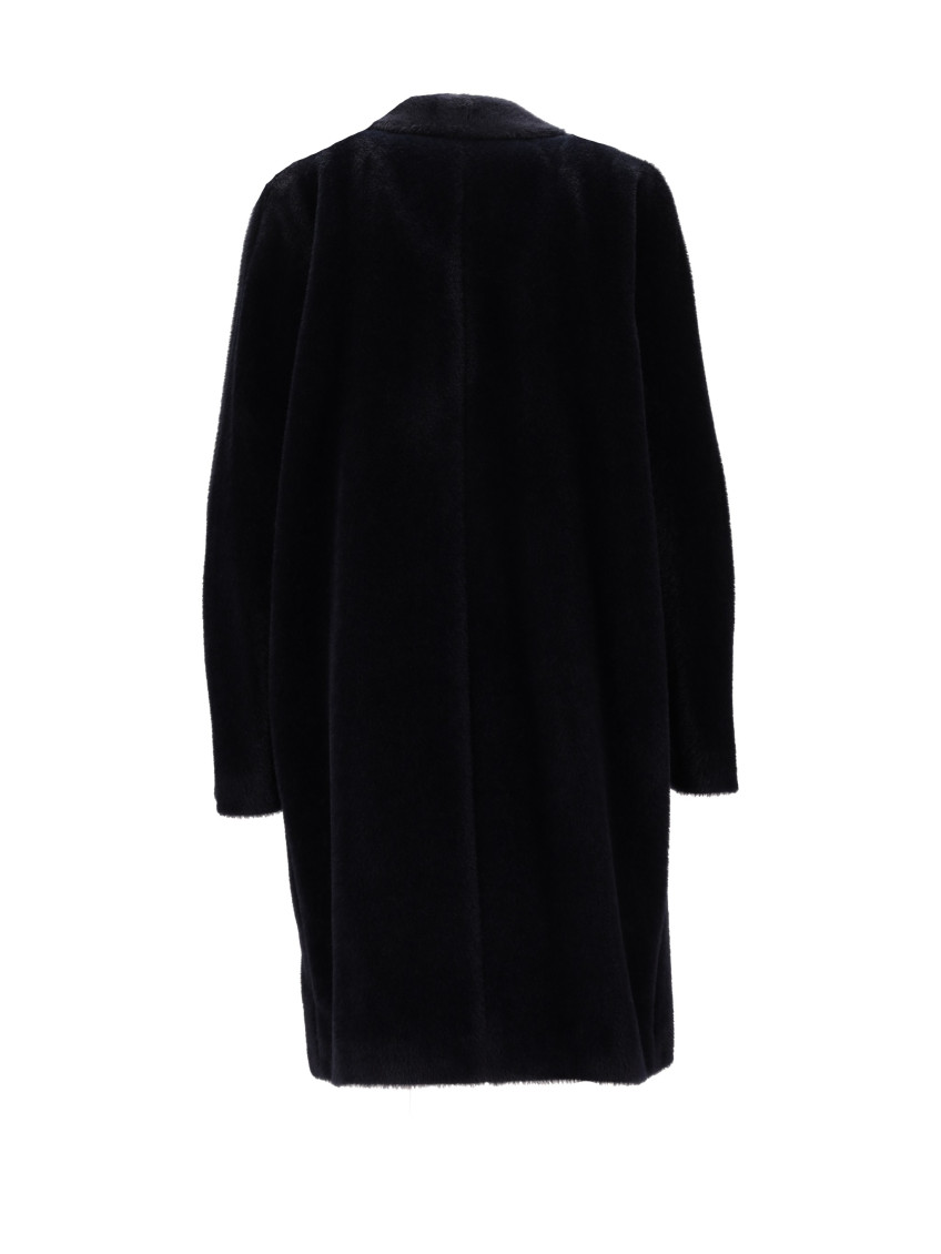 Dark Blue Wool Coat