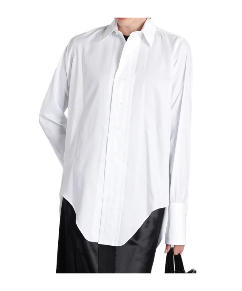 Curved-Hem Long Sleeved Shirt