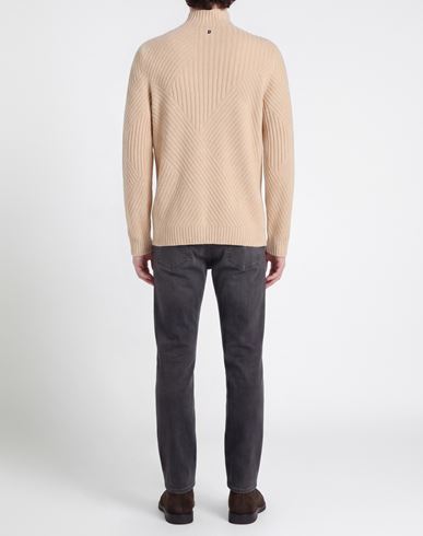 Man Turtleneck Beige Size 44 Wool, Cashmere