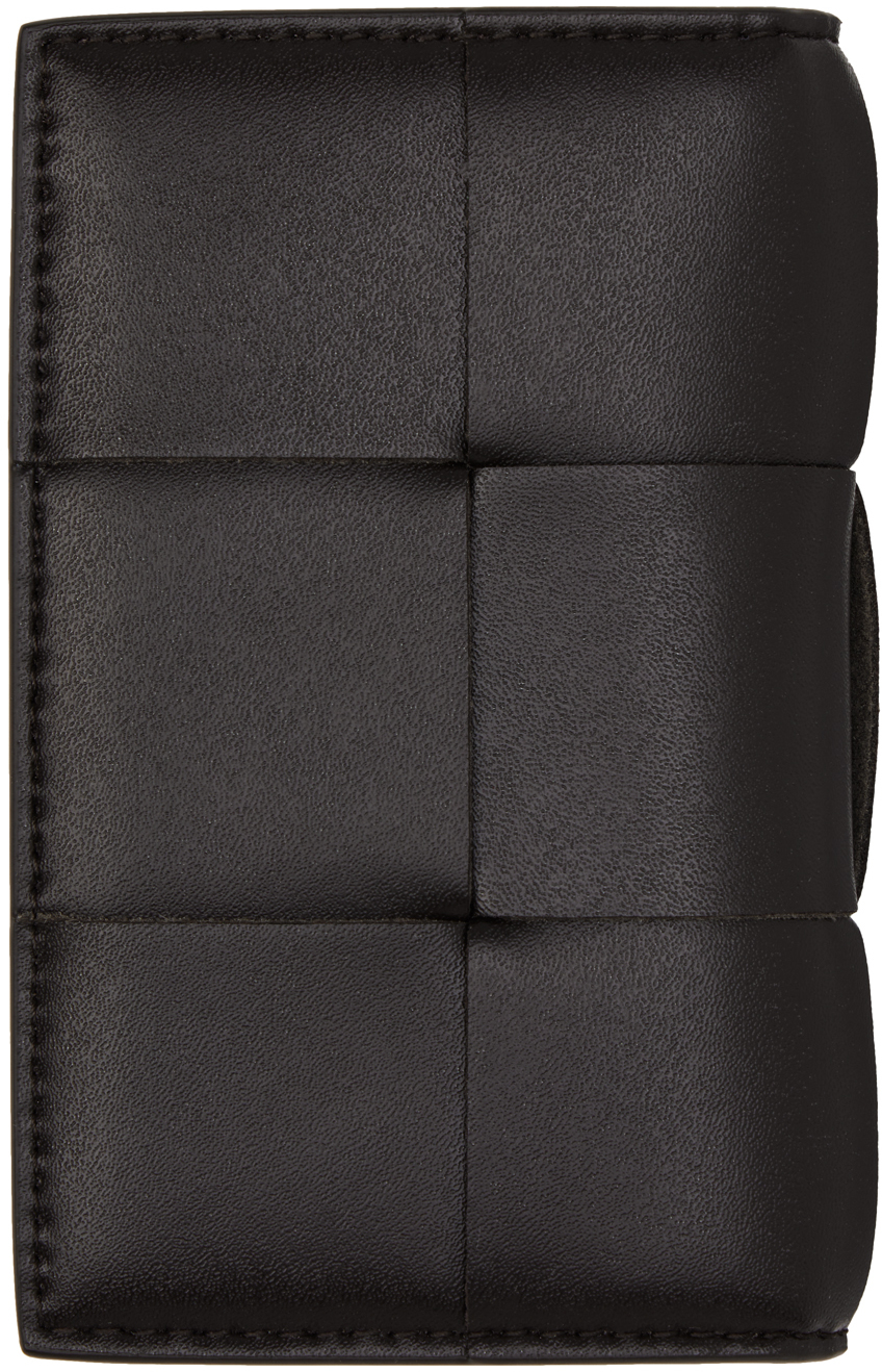 Bottega Veneta Brown & Tan Cassette Flap Card Case Wallet