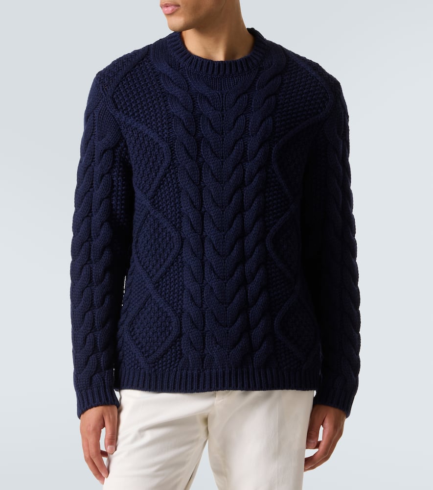 Cable-knit cashmere sweater
