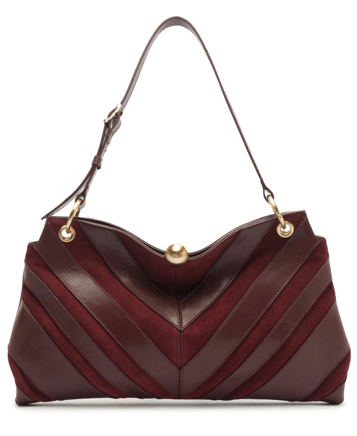 Aurora Large Leather Shoulder Handbag - Fresh Ruby