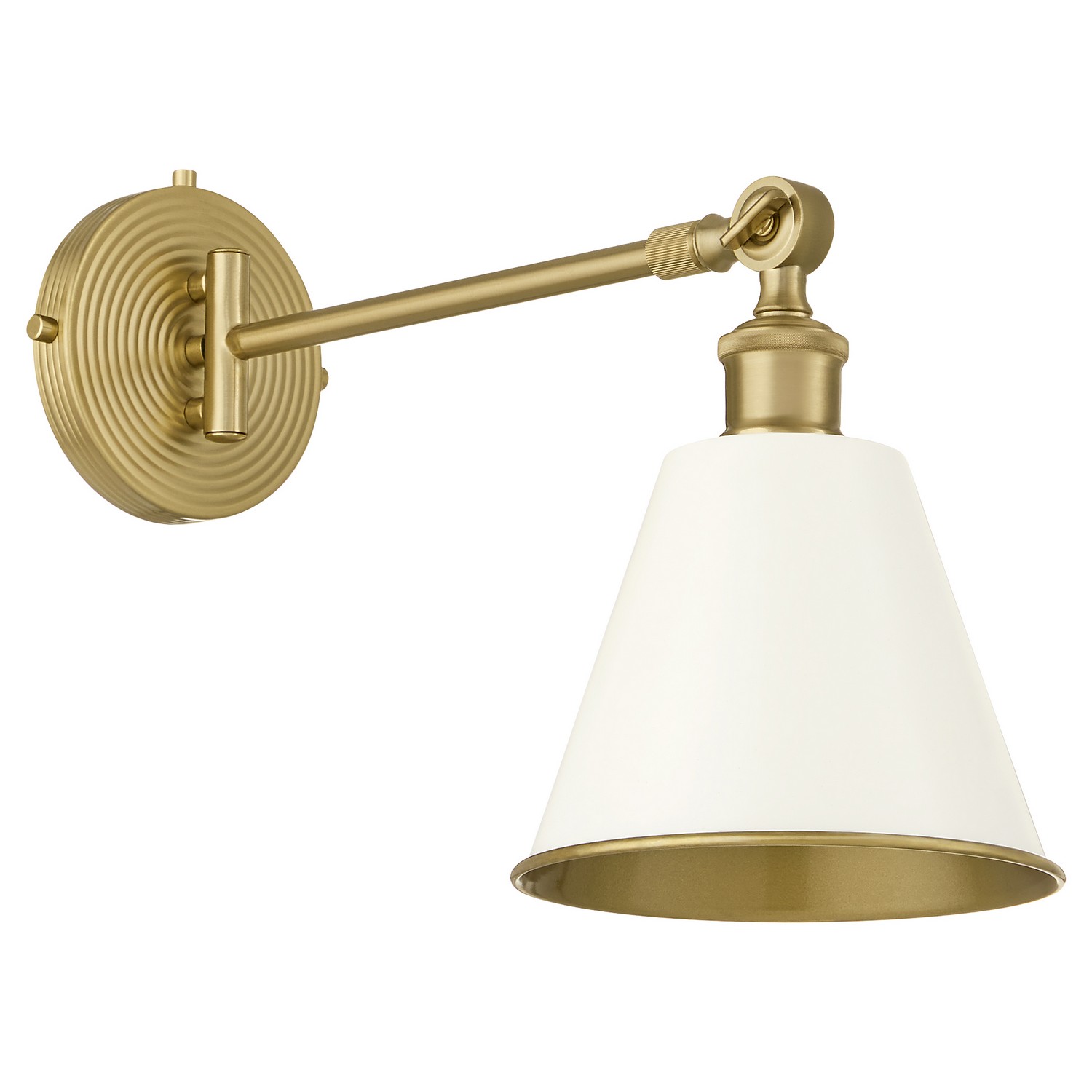 Studio White Aged Brass Wall Mount from the Bailey Collection