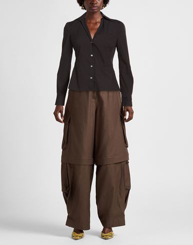 Woman Shirt Black Size M Cotton, Polyamide, Elastane