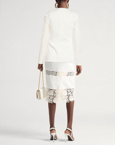 Woman Top White Size 8 Silk, Elastane