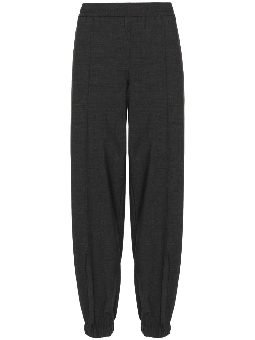 Exposed-seam tapered-leg trousers - Grey