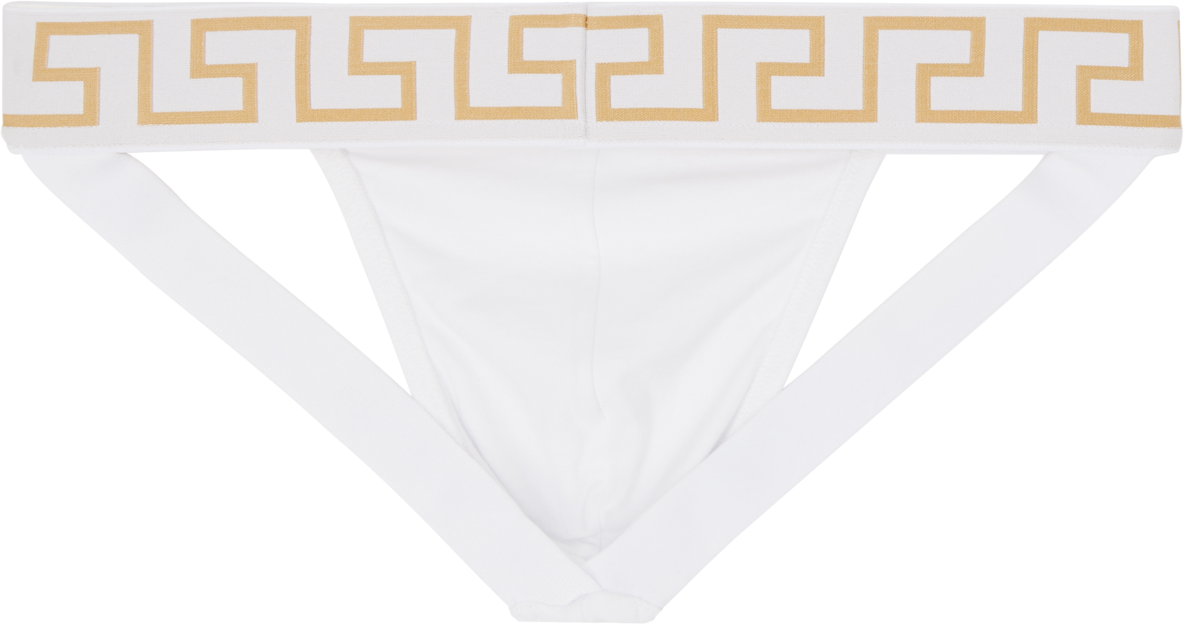 White Cotton-Jersey Jockstrap