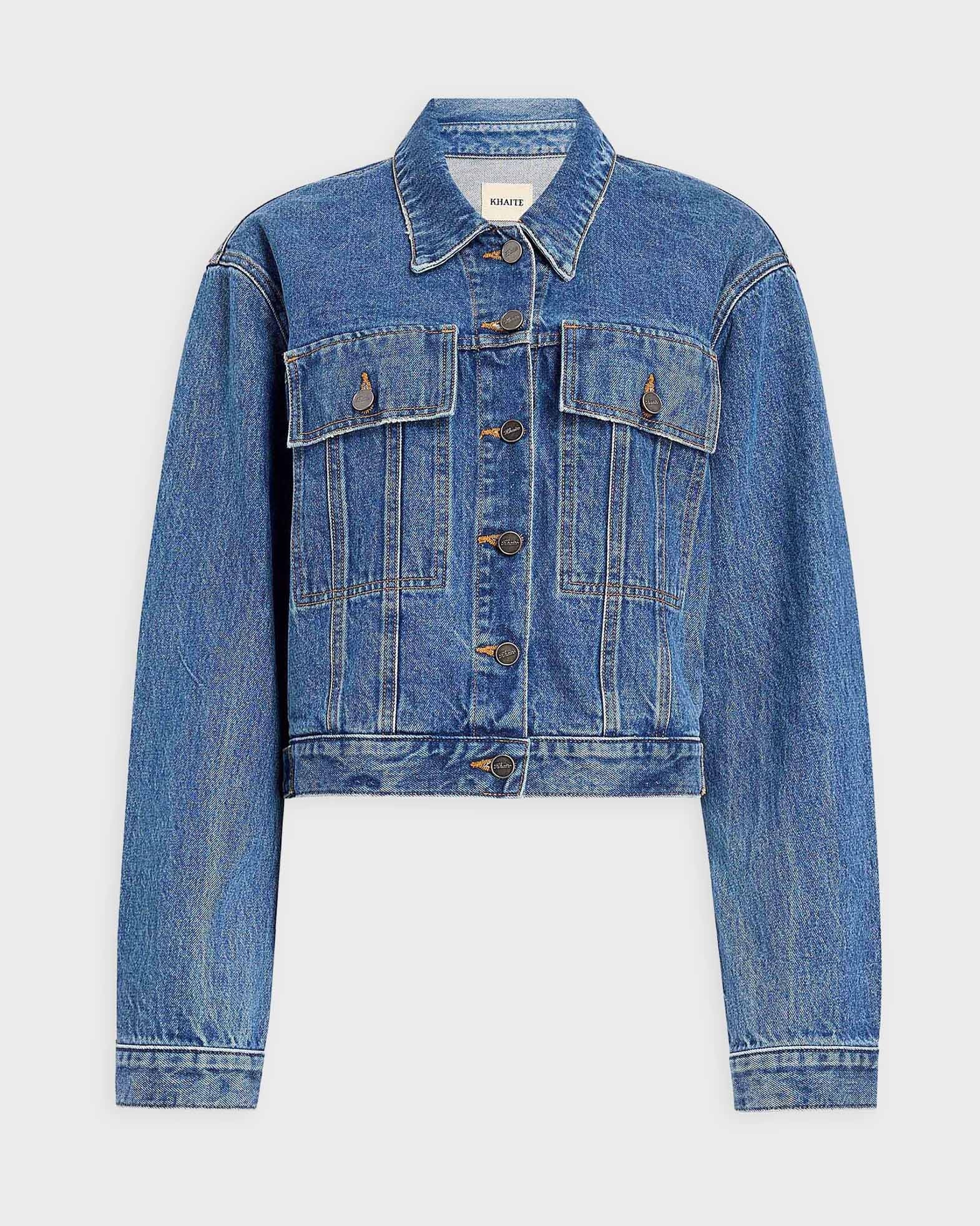 Khaite Jacket Saunder Denim Bone