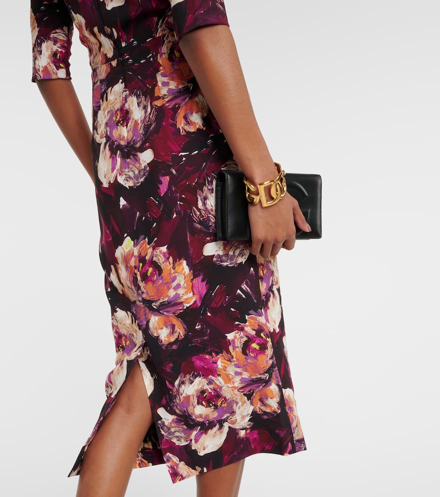 Floral cady midi dress