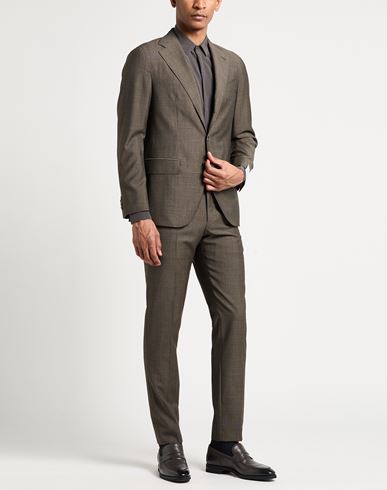 Man Suit Khaki Size 34 Super 130s Wool