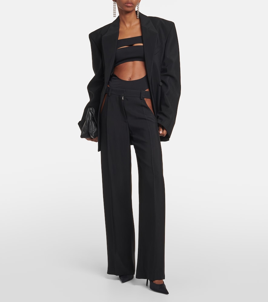 Circle off-shoulder cutout bodysuit