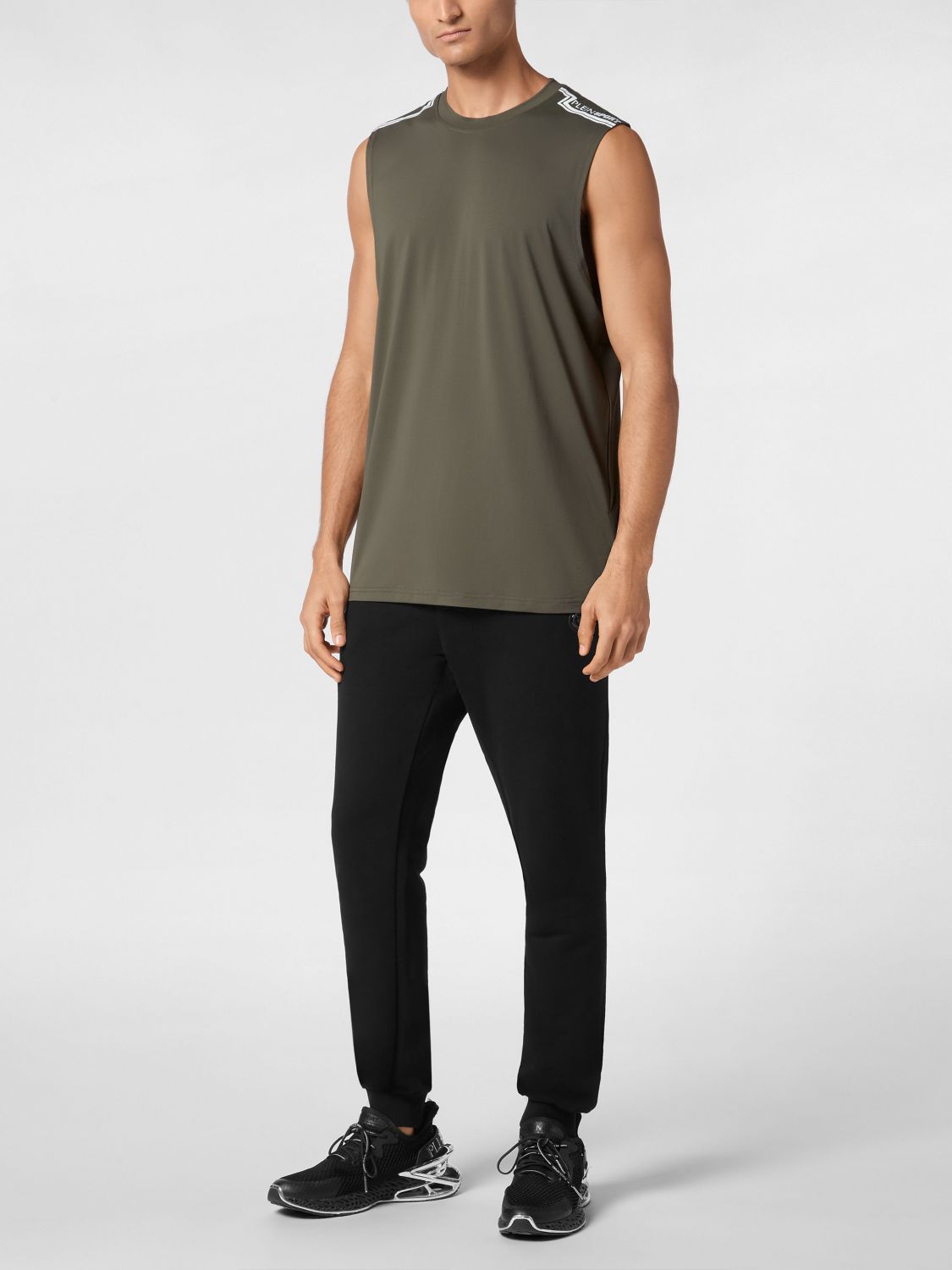 Round-neck sleeveless T-shirt - Green