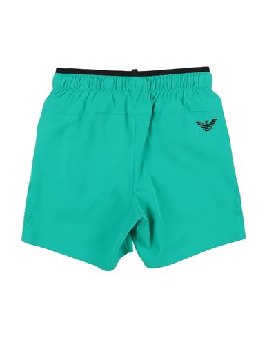 Kid Boy Shorts & Bermuda Shorts Emerald green Size 10 Polyester, Elastane