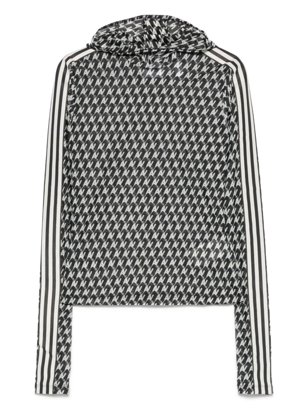 X Avavav mesh hoodie - Black