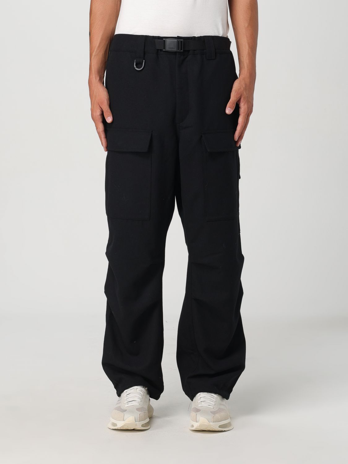 Flannel cargo trousers - Black