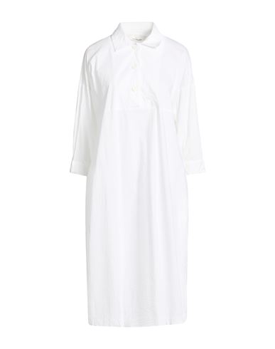 Woman Midi dress White Size 2 Cotton, Polyamide, Elastane