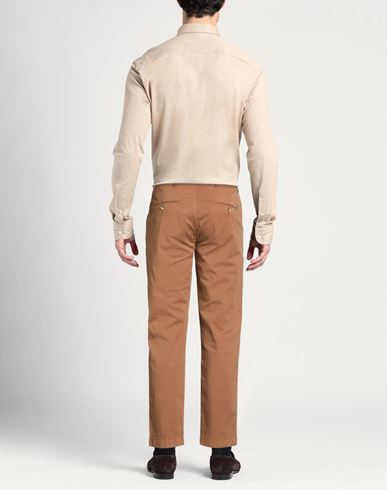 Man Pants Brown Size 36 Cotton, Elastane