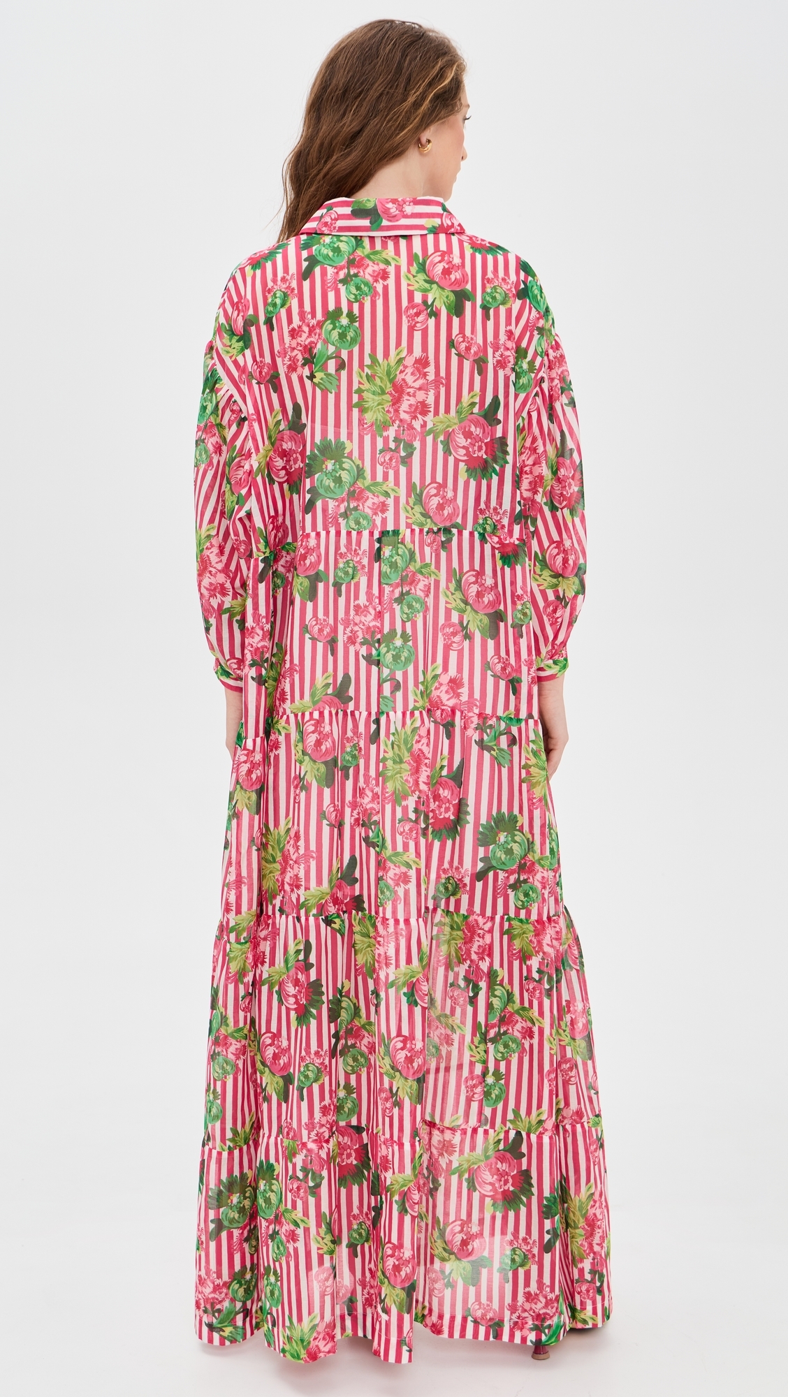 Soleil Maxi Dress Pivoines Stripe