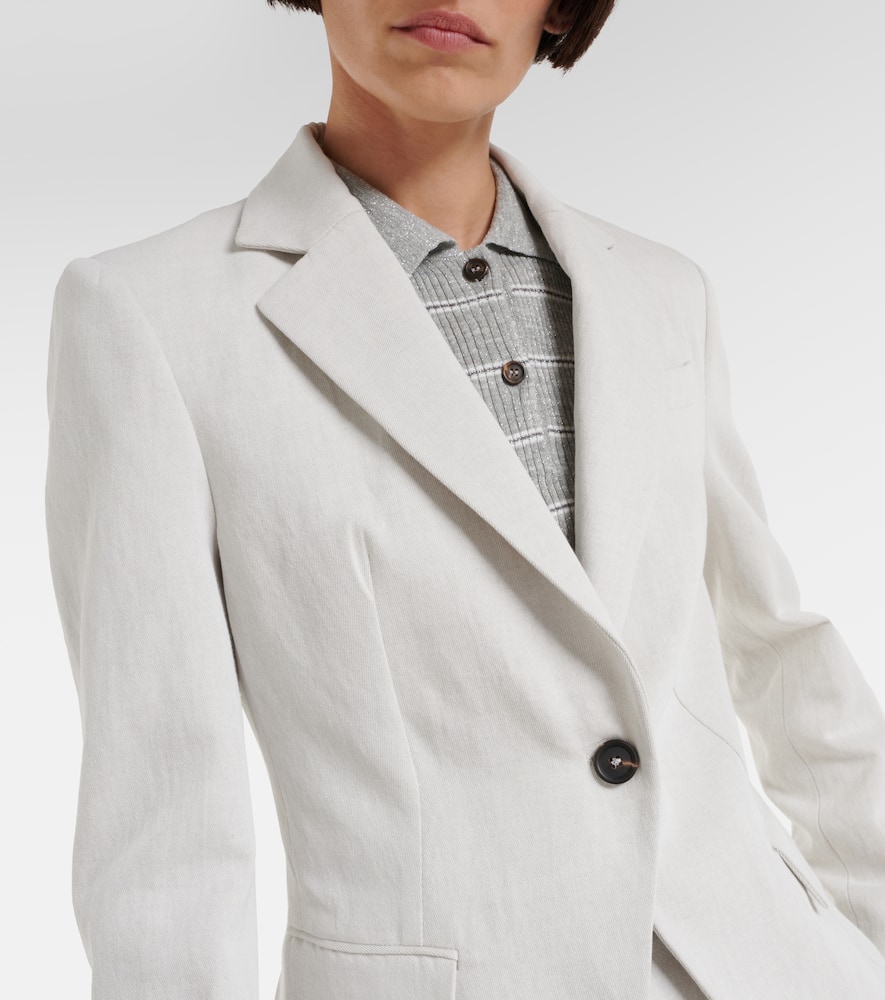 Cotton and linen blazer