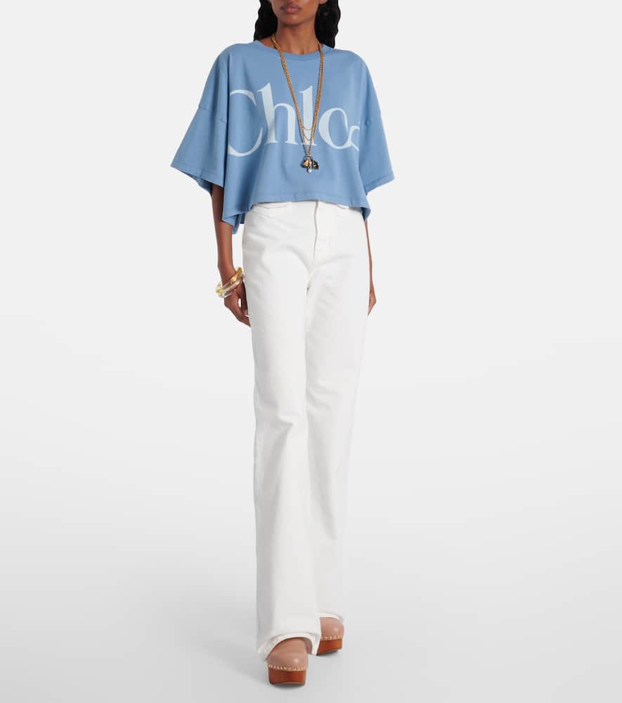 Chloé Jeannette 80 studded leather clogs