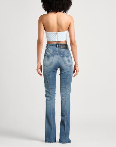 Icon Woman Jeans Blue Size 00 Cotton, Elastane, Calfskin