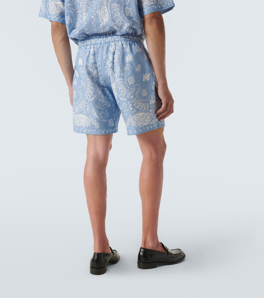 Bandana cotton-blend shorts