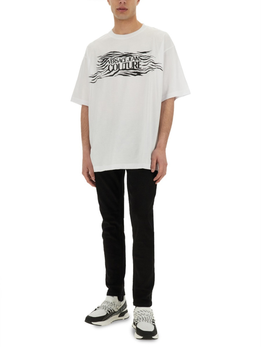 Zebra Rhinestone Logo T-shirt