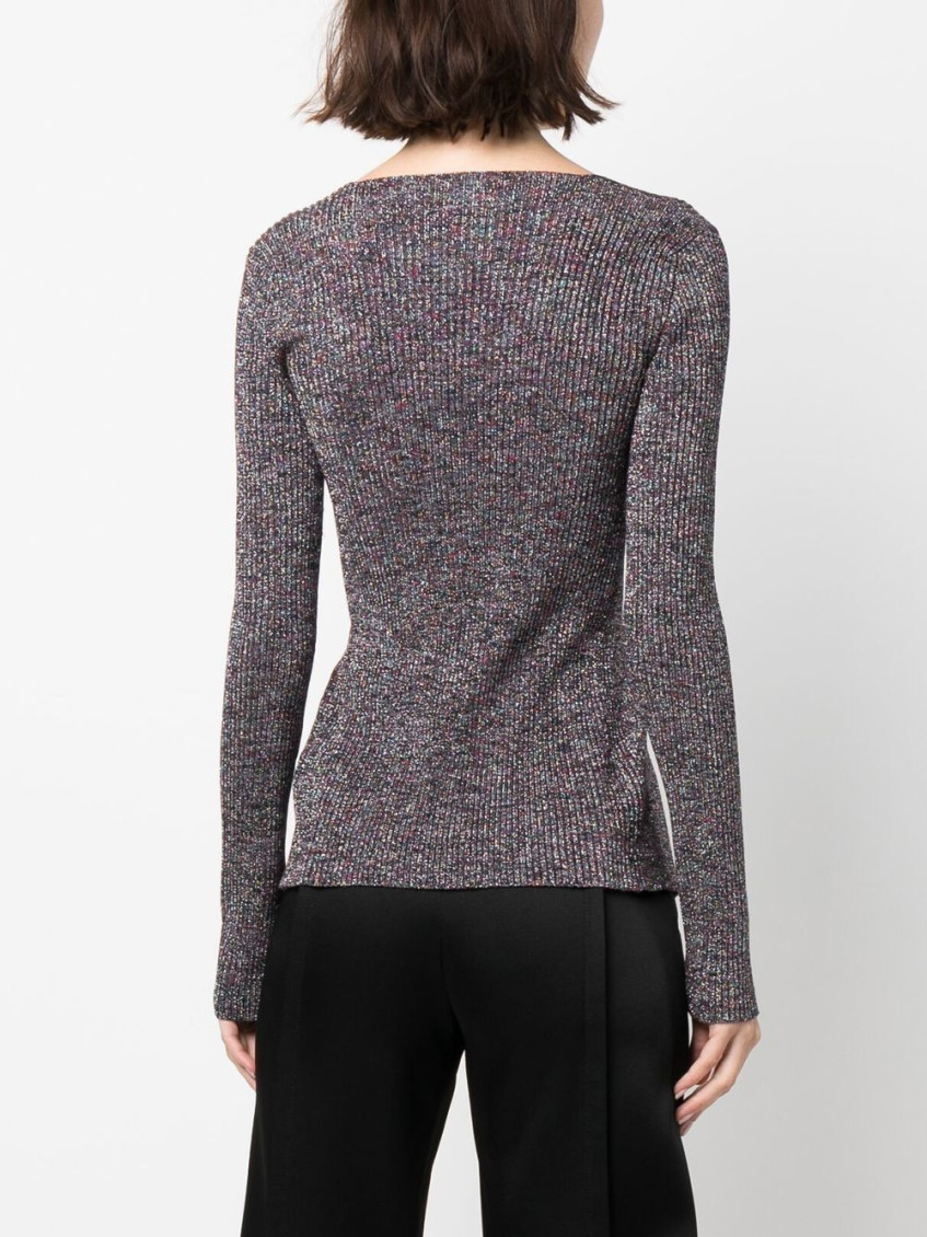 - Logo Lurex Cardigan