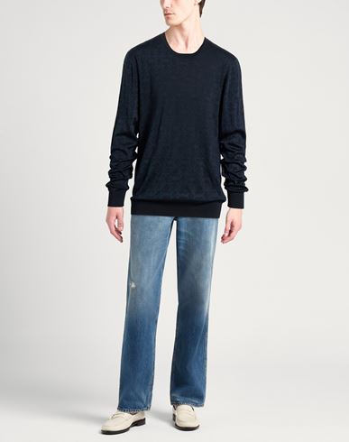 Man Sweater Midnight blue Size XXL Cotton, Silk