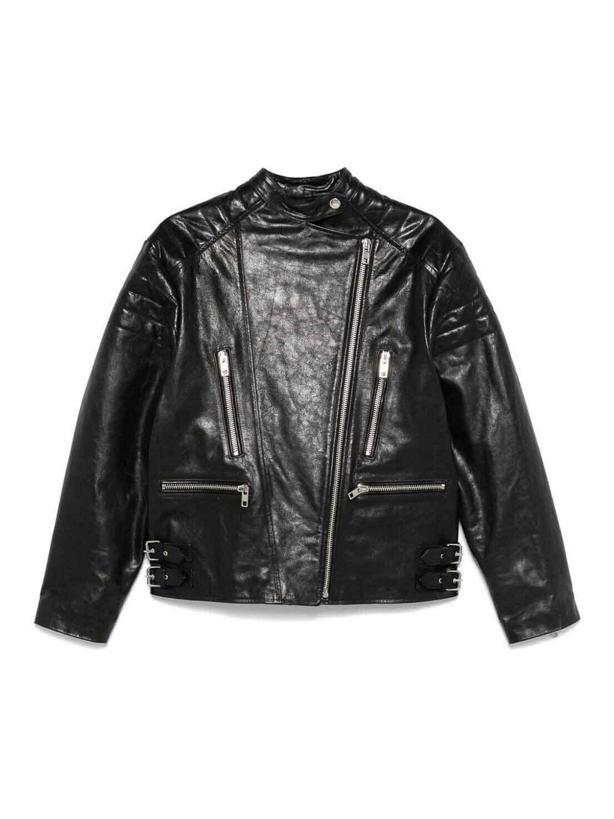 Leather-Like Biker Jacket