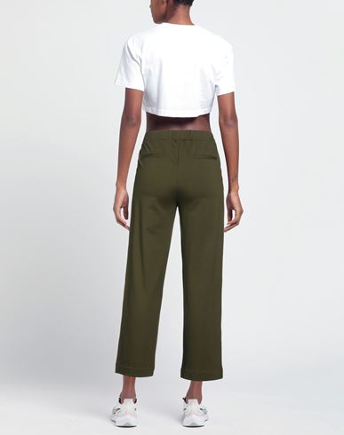 Woman Pants Military green Size S Viscose, Elastane