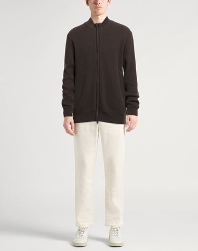 Man Cardigan Dark brown Size S Wool, Cashmere