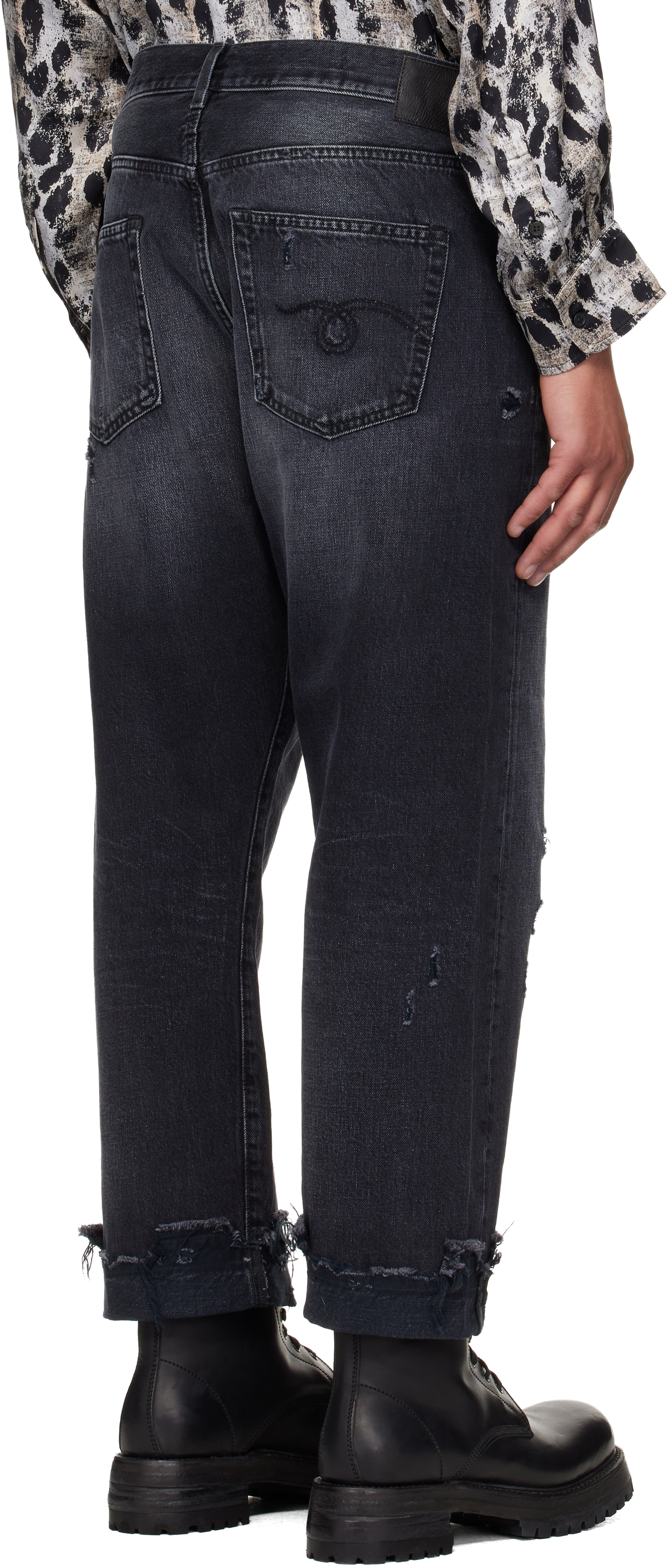 Black Crossover Jeans