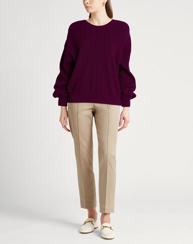 Woman Sweater Plum Size L Cashmere
