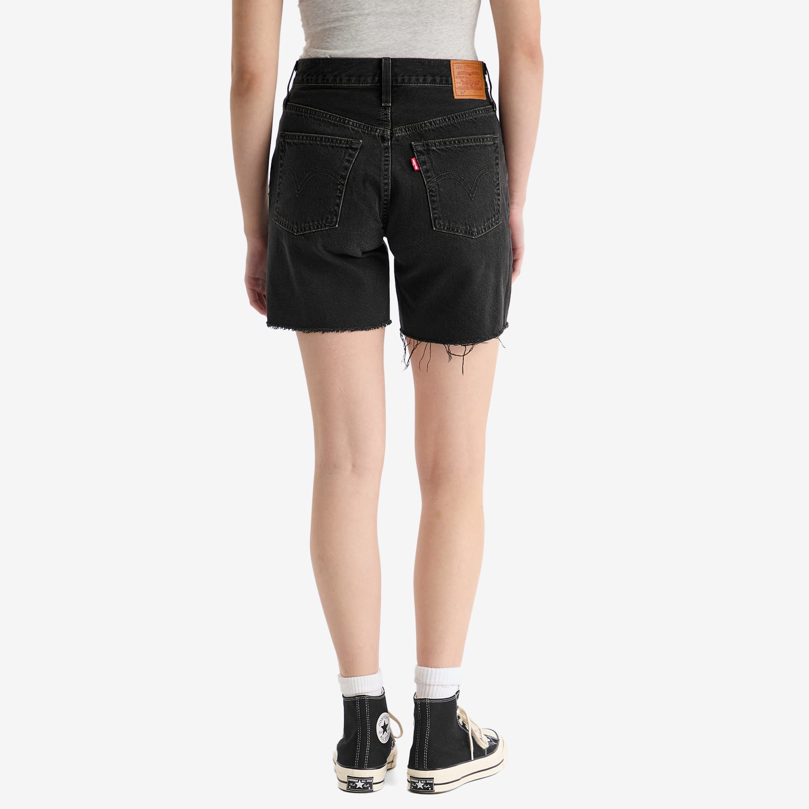 Women's 501 Mid Thigh Shorts in Lunar Black