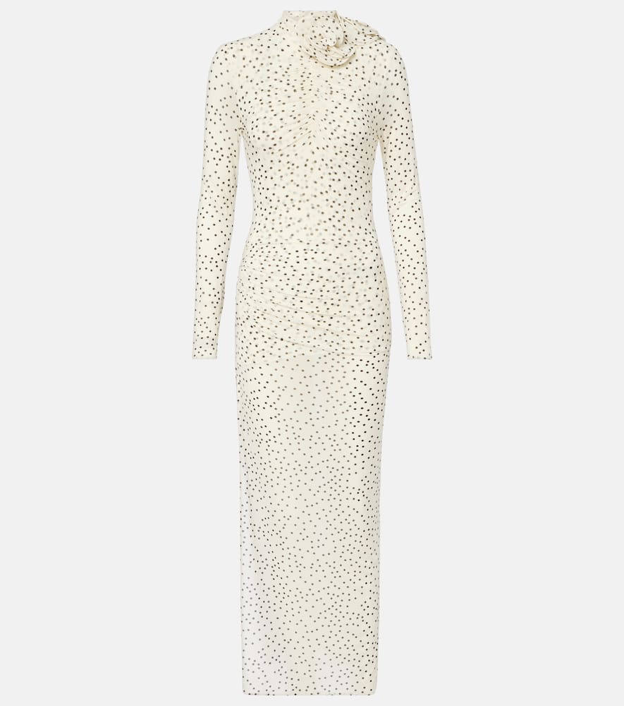 Polka-dot maxi dress