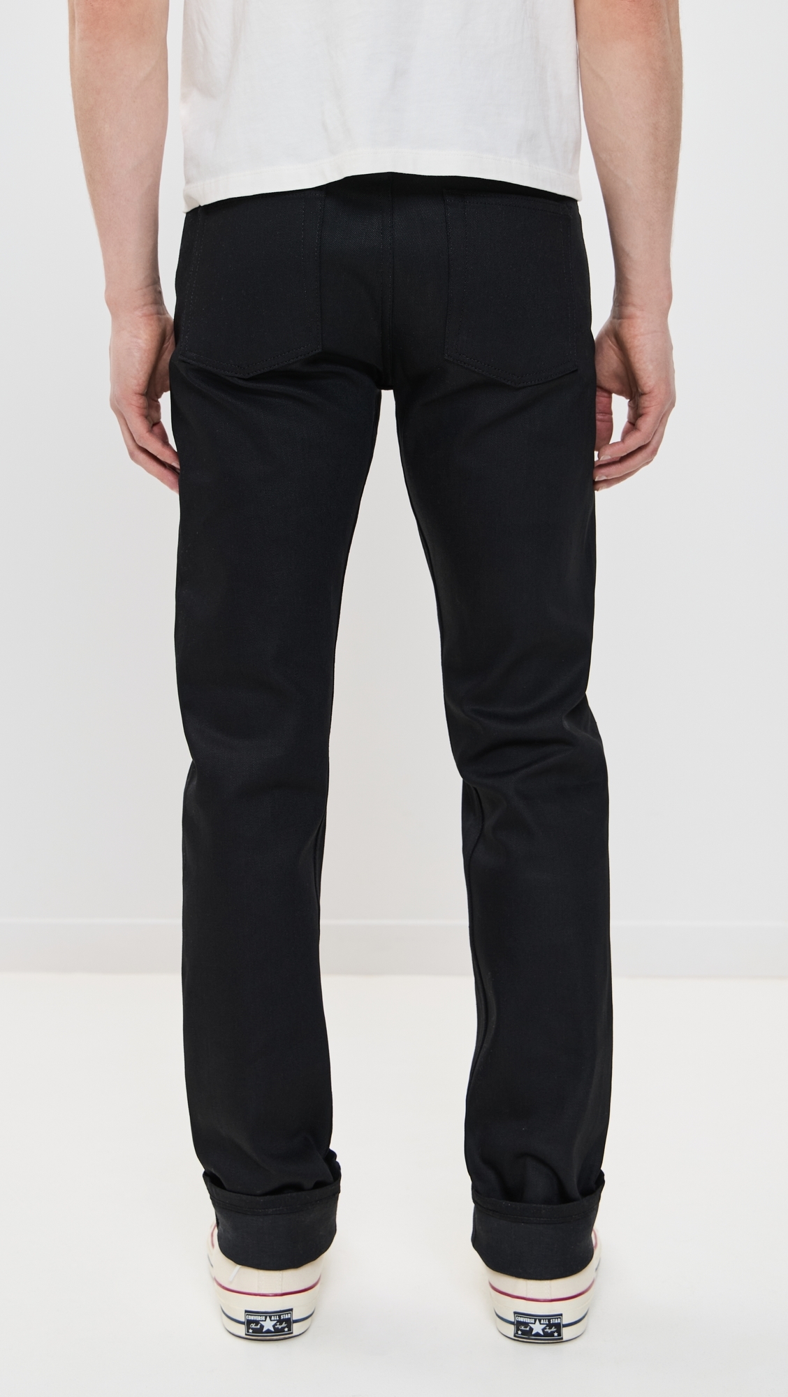 Naked & Famous Denim Weird Guy Black Cobra Stretch Selvedge Jeans Black