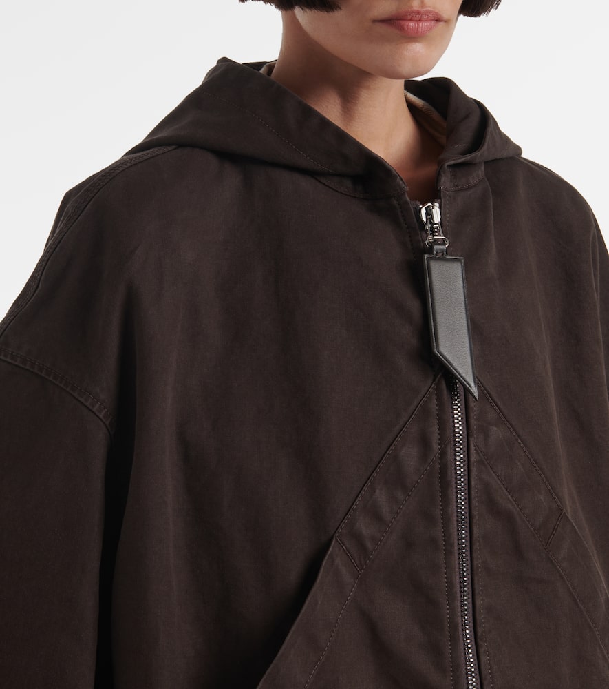 Cotton gabardine bomber jacket