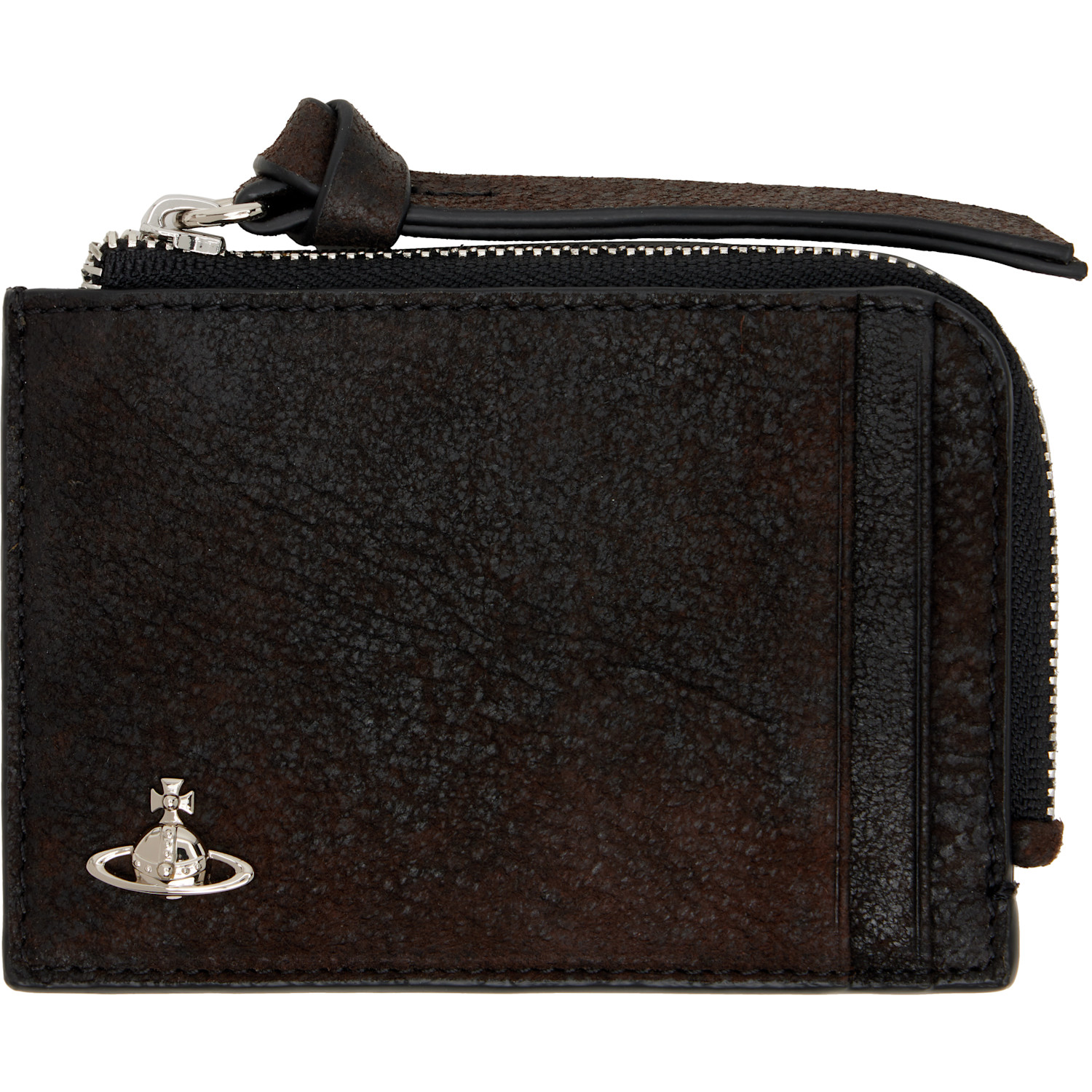 Brown Zip Card Holder