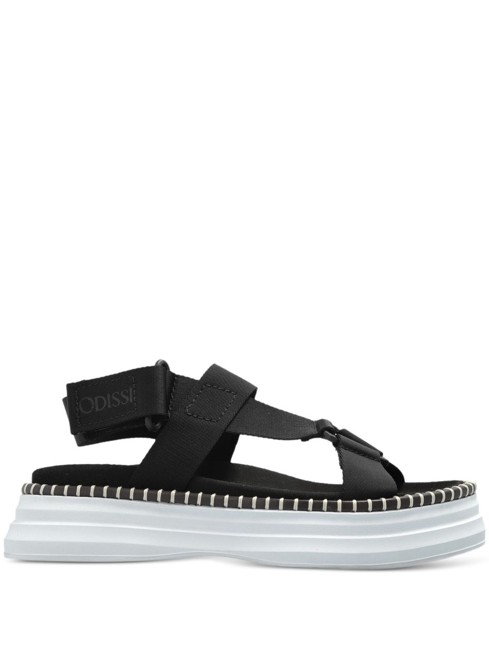 Odissì logo-embroidered sandals - Black