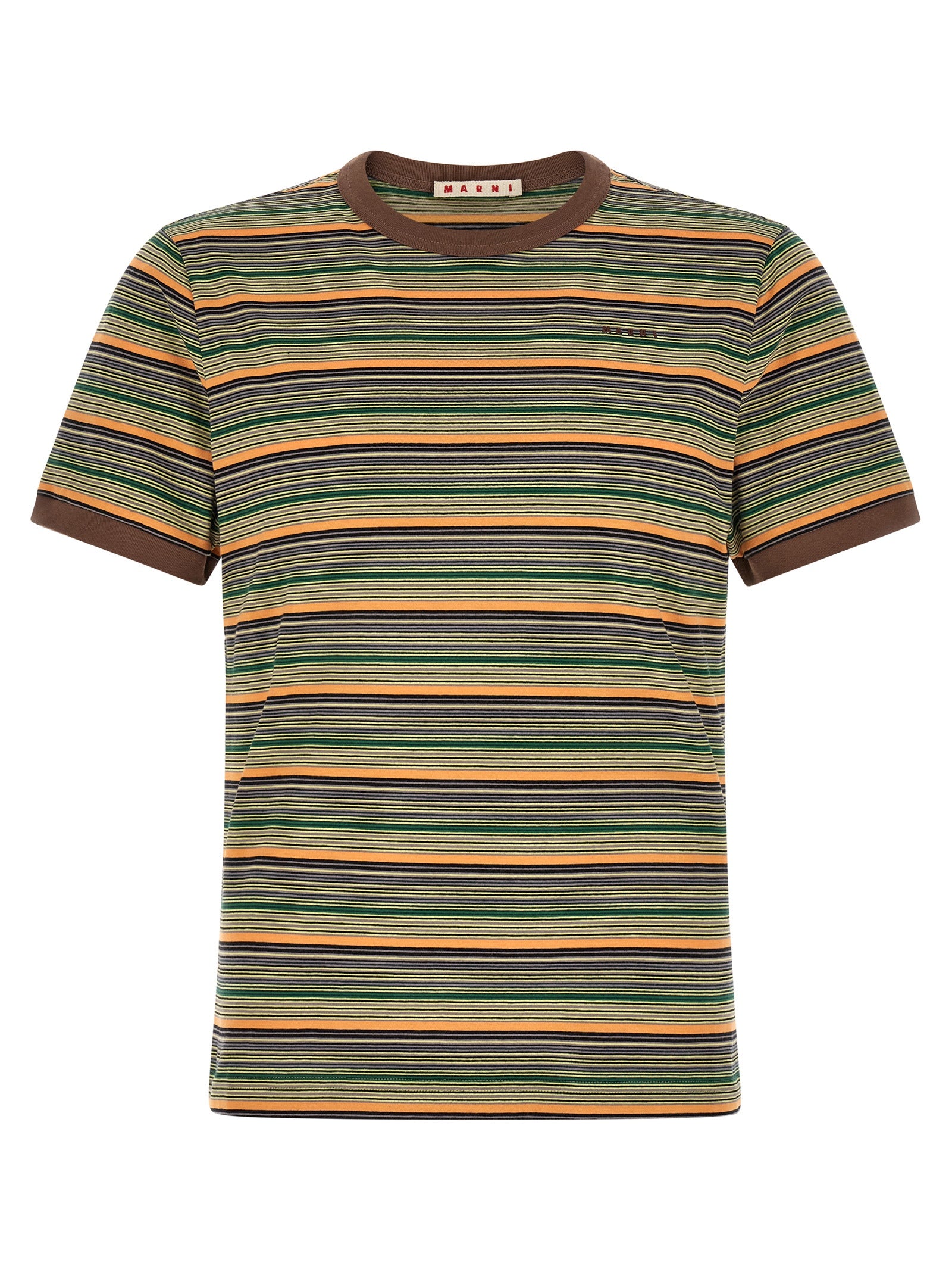Striped Cotton T-Shirt — Multicolor