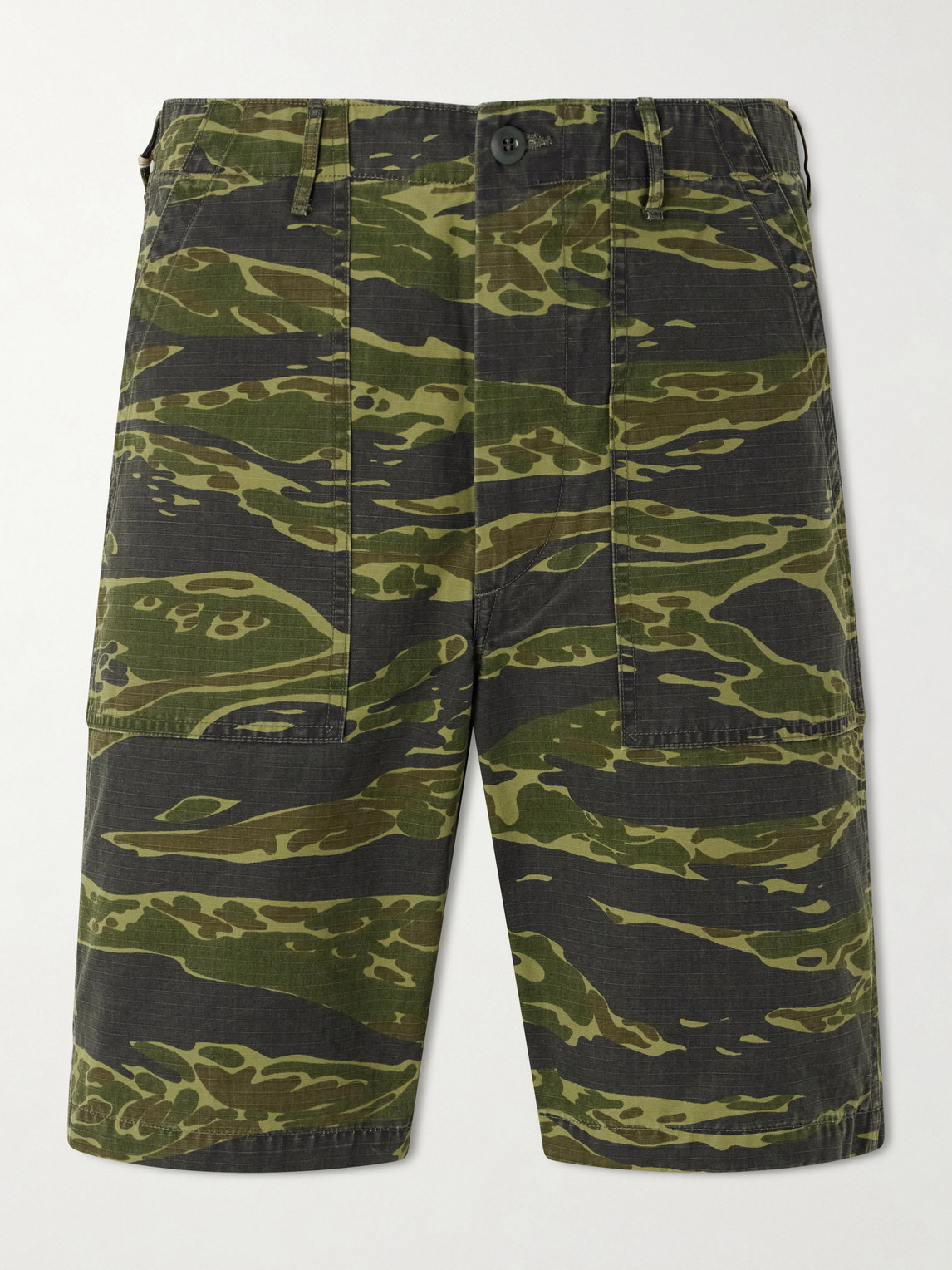 U.S. Army Fatigue Printed Straight-Leg Rip-Stop Cotton Shorts