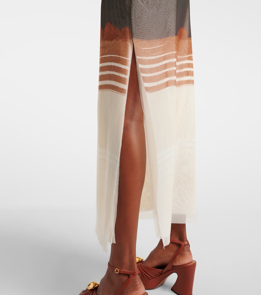 Breeze Bandeau striped maxi skirt