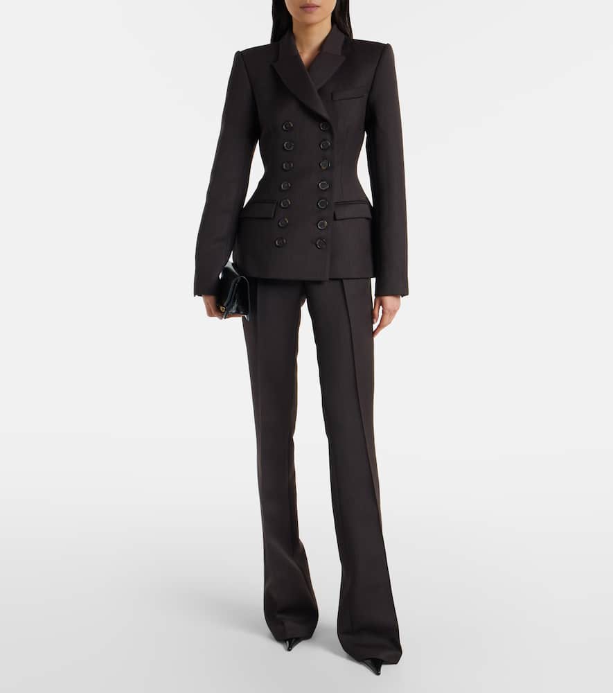 High-rise flared pants